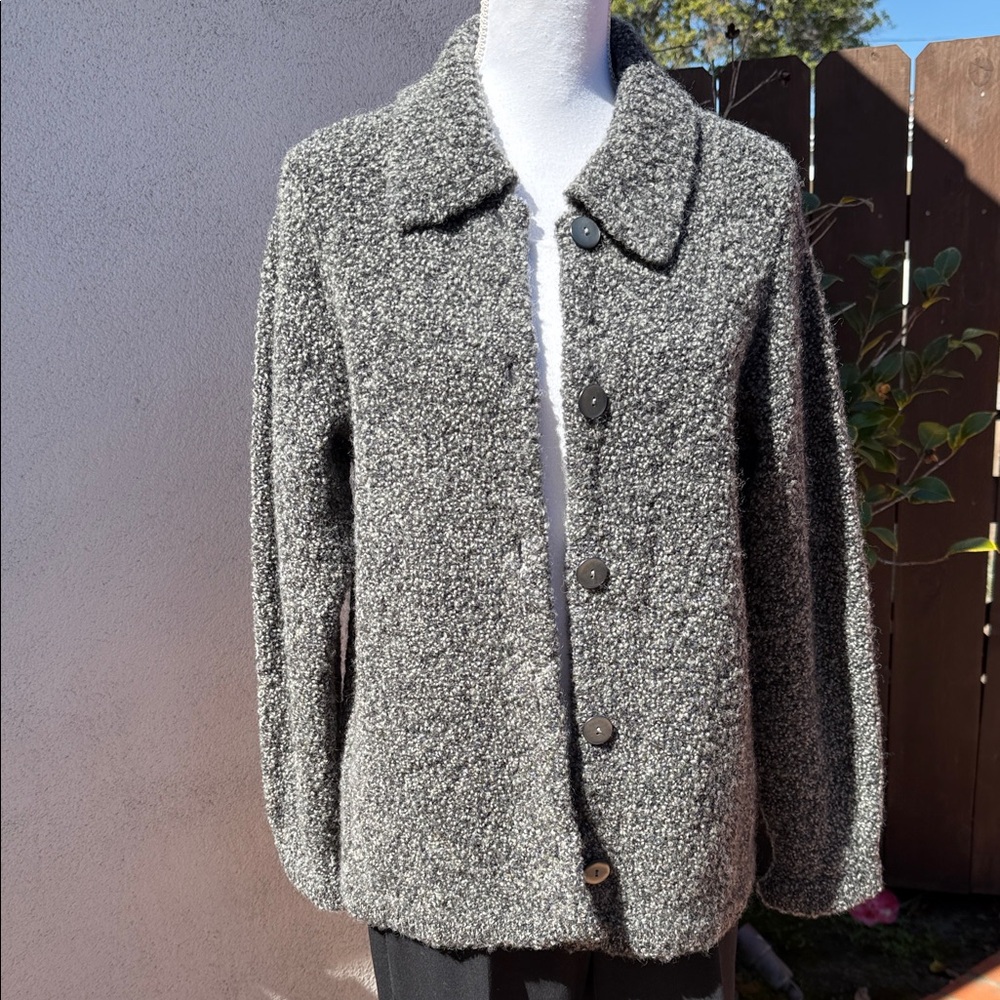 Talbots Charcoal Knit Wool Sweater